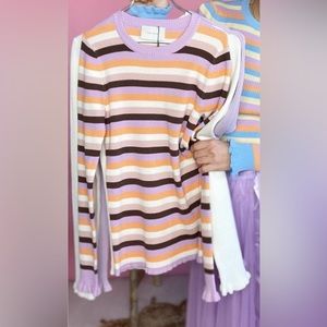 Neo Noir stripe blouse